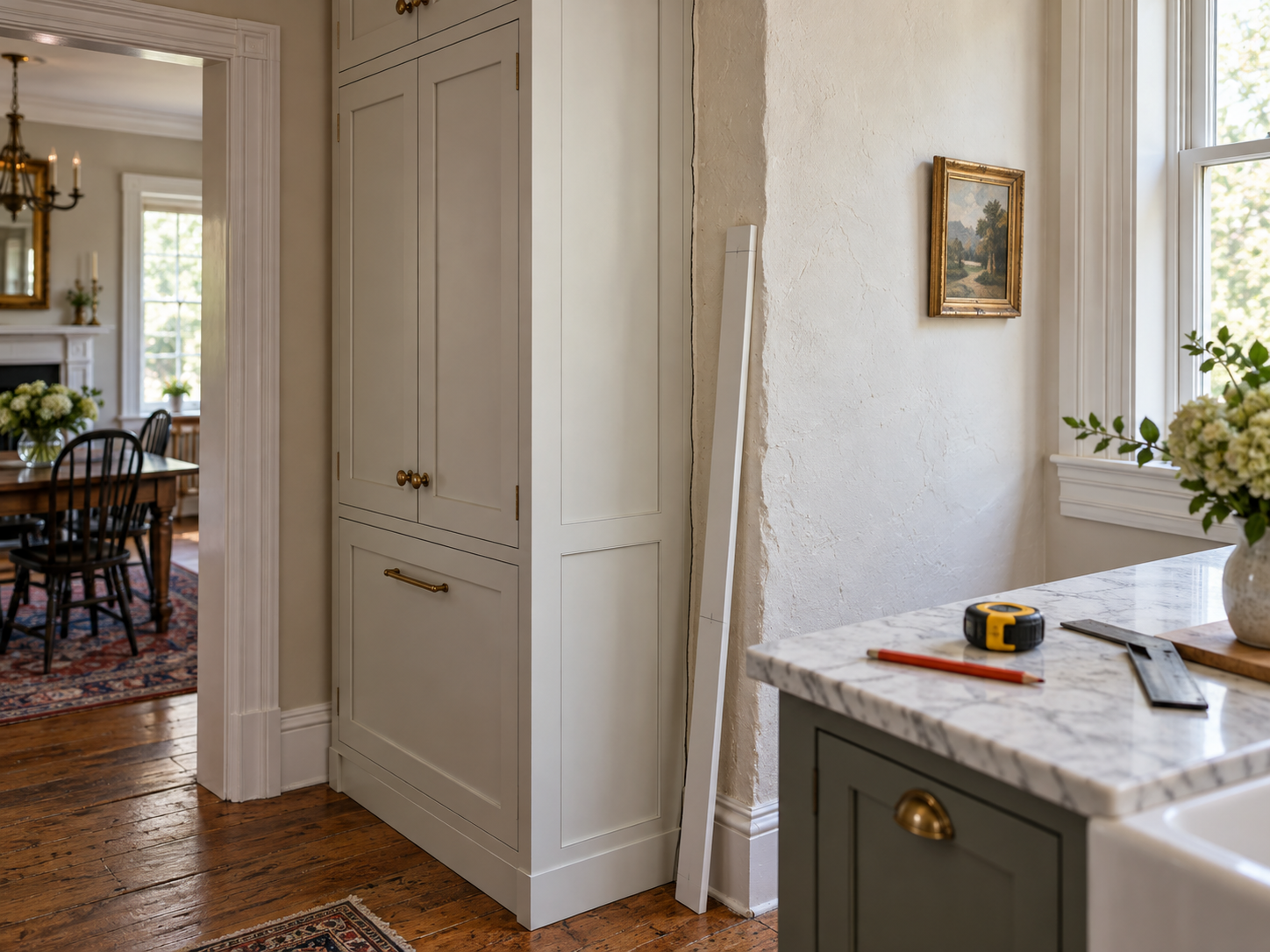 Scribing Kitchen Cabinets to Uneven Walls in Older Homes in Haddonfield and South Jersey