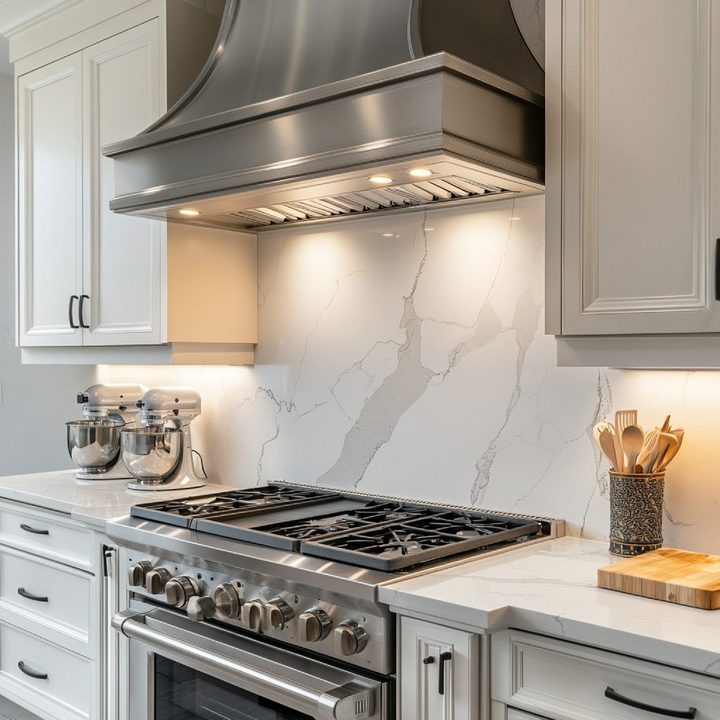 Range Hood Ventilation & Make-Up Air Planning for High-Output Kitchens in Cherry Hill Homes shown in a realistic Cherry Hill, NJ residential construction setting.