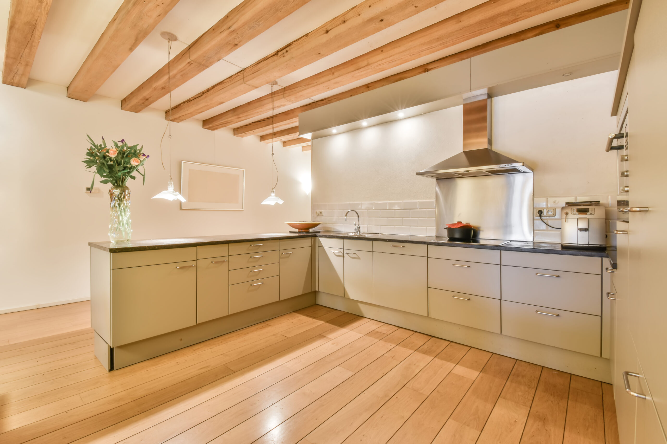 Panel-ready refrigerator integrated into cabinetry in a Haddonfield kitchen remodel